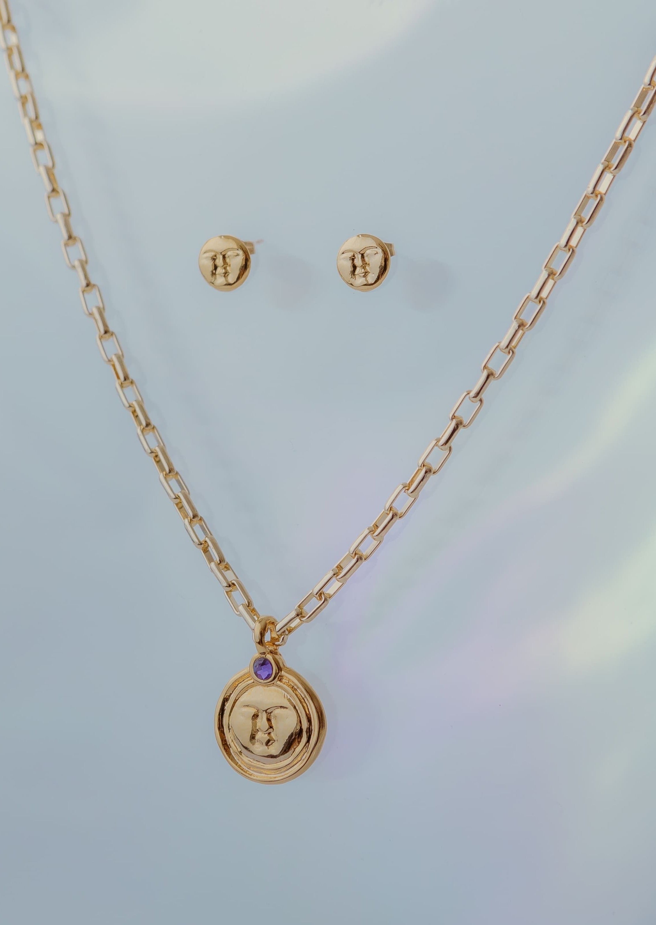 Set x2 Medalla ZEN Aquí y Ahora (Juego Collar + Aretes)